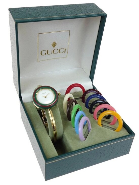Gucci 11/12.2 Change Bezel Chameleon Quartz Watch SS 187114 main image 7